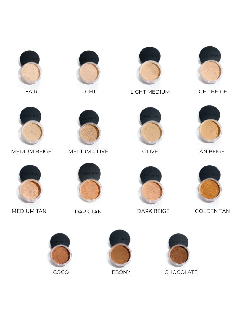 ADORN 'Match Me' Mineral SPF 20 Foundation + Free Kabuki Brush - Adorn Cosmetics