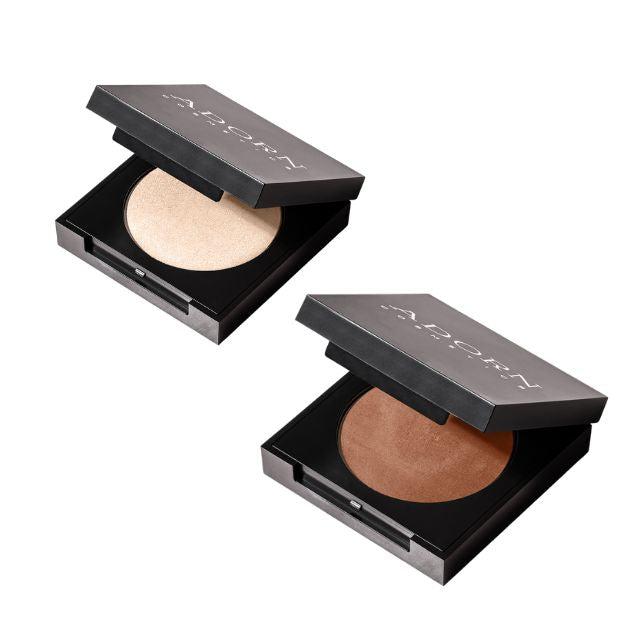 ADORN Pressed Mineral Highlighter + Bronzer Set